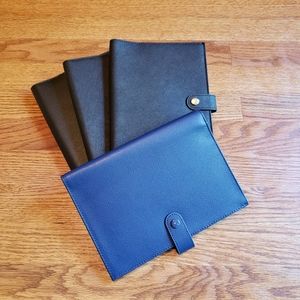 Lot Kikki K Notebook Covers Blue/Black Leather